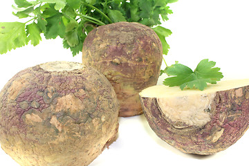 Image showing yellow Turnip with parsley