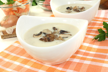 Image showing fresh Veal cream soup