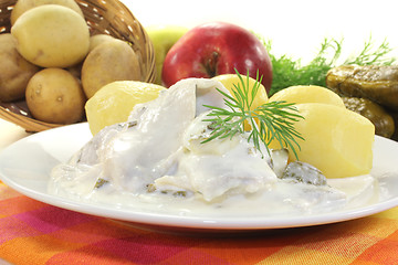 Image showing cream marinated herring