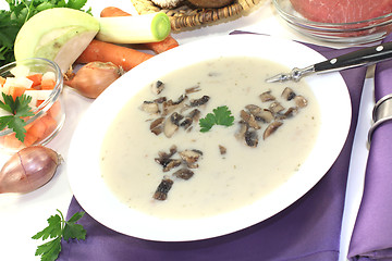 Image showing Veal cream soup