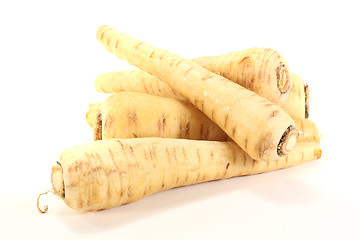 Image showing fresh beige Parsnips