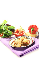 Image showing Puff pastry with bell peppers