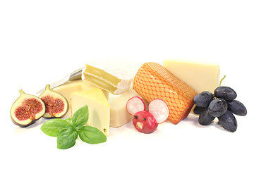 Image showing delicious selection of cheeses