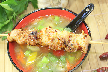 Image showing fresh Asian Chicken consomme