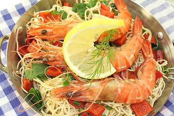 Image showing Shrimp with Mie noodles