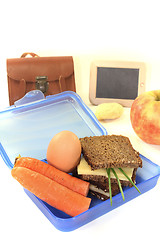 Image showing breaktime snack with apple