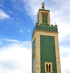 Image showing  muslim   in   mosque  the history  symbol morocco  africa  mina