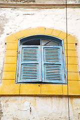 Image showing  window in morocco africa yellow  brick historical