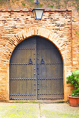 Image showing historical in   door morocco   wood and metal rusty
