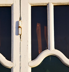 Image showing  window in morocco africa and old construction wal brick histori