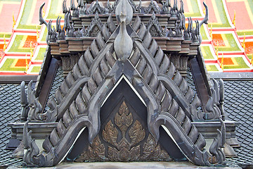 Image showing roof     temple   in   bangkok  thailand  the temple 