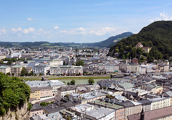 Image showing View across the Austrian city of Salzburg