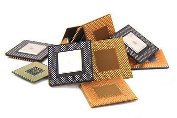 Image showing CPU microprocessors isolated