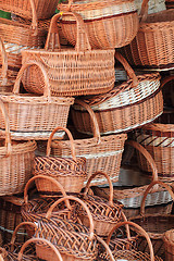 Image showing willow baskets background