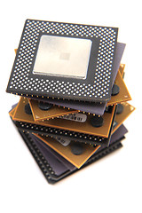 Image showing CPU microprocessors isolated