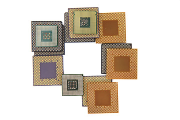 Image showing CPU microprocessors isolated