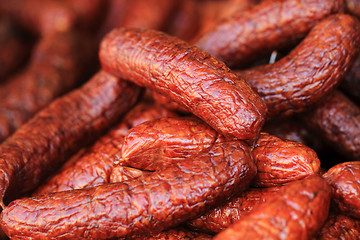 Image showing sausages background