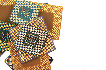 Image showing CPU microprocessors isolated