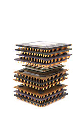 Image showing CPU microprocessors isolated