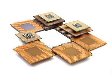 Image showing CPU microprocessors isolated