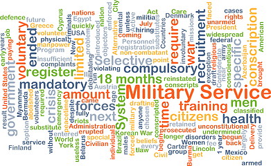 Image showing Military service background concept
