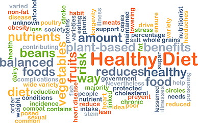 Image showing Healthy diet background concept