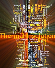 Image showing Thermal insulation background concept glowing