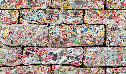 Image showing Rumpled Paper Bricks