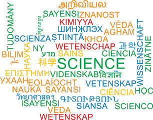 Image showing Science multilanguage wordcloud background concept