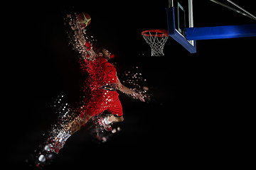 Image showing design of basketball player in action