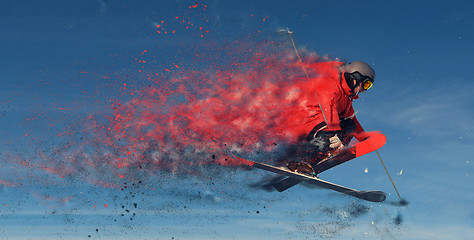 Image showing jumping skier design