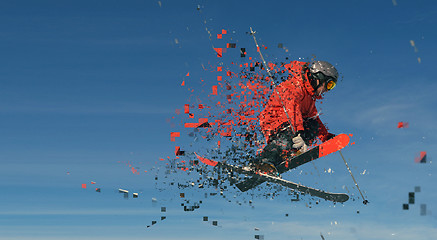 Image showing jumping skier design