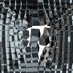 Image showing Vector cracked background. 3d vector illustration.