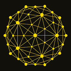 Image showing 3D Molecule structure background. Graphic design. 