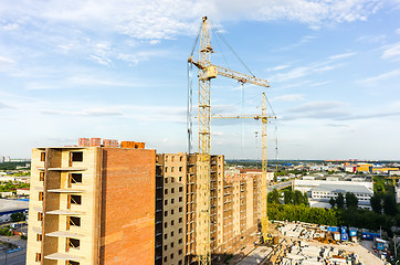 Image showing View on construction site in Tyumen