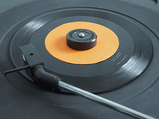 Image showing Vinyl record on turntable