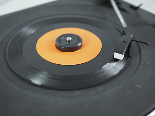 Image showing Vinyl record on turntable