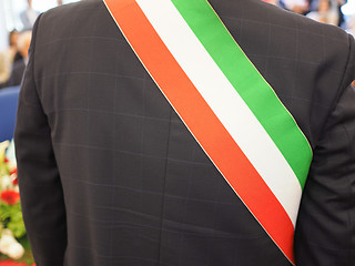 Image showing Italian mayor with sash