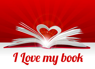 Image showing Heart from book pages