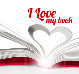 Image showing Heart from book pages