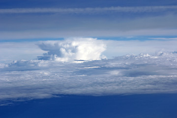 Image showing Blue sky background with the white clouds.