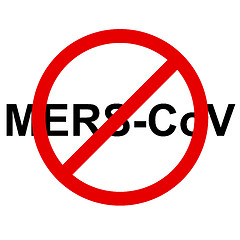 Image showing Stop Mers Corona Virus sign.  