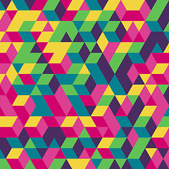 Image showing Abstract 3d background. Wall of cubes. Vector illustration. 