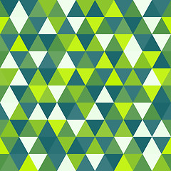 Image showing Seamless geometric triangles background. Mosaic. 