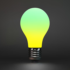 Image showing Lightbulb idea symbol. 3d vector illustration. 