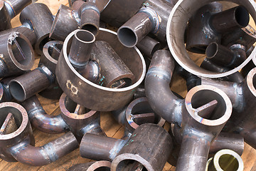 Image showing Pieces of steel tube