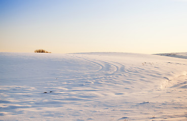 Image showing snow-covered field 