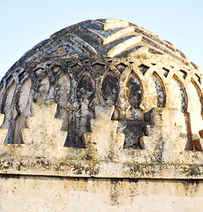 Image showing dome    old ruin in     construction  africa   morocco and sky  