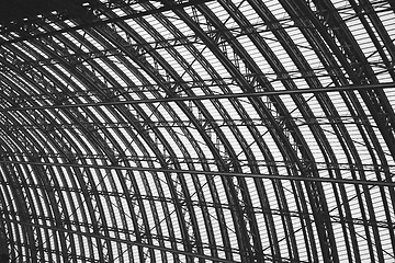 Image showing abstract metal in englan london railing steel and background