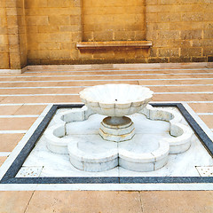 Image showing fountain in morocco africa old antique construction  mousque pal